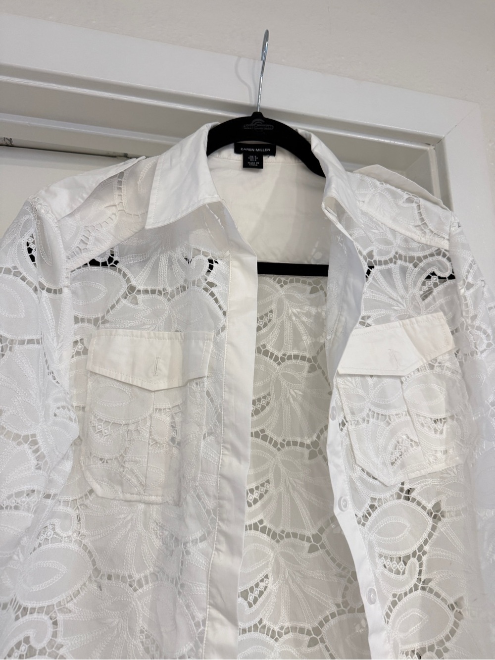 White button down top - Picture 4 of 5